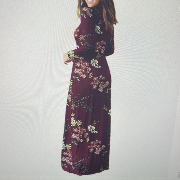 Women’s Long Sleeve Maxi Dress WITH POCKETS! - Picture 2 of 5
